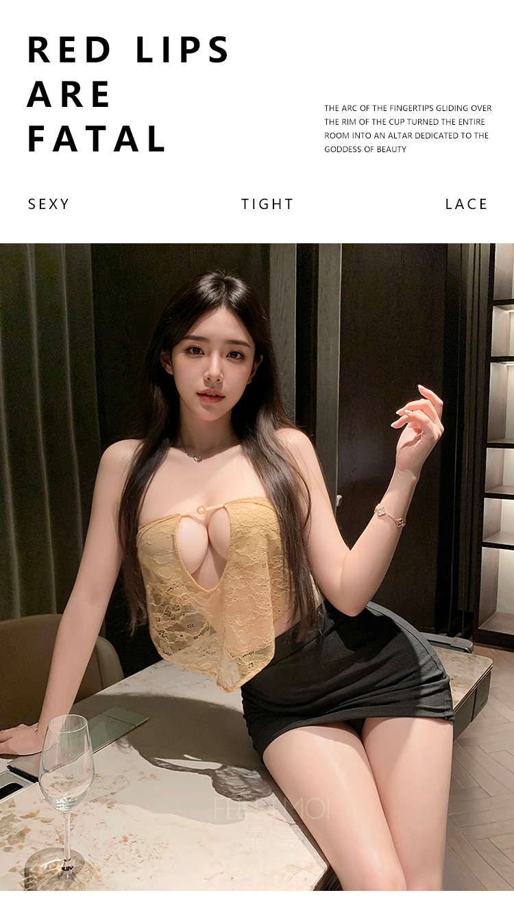 ZY144春光乍现透胸露臀秘书装(图7)