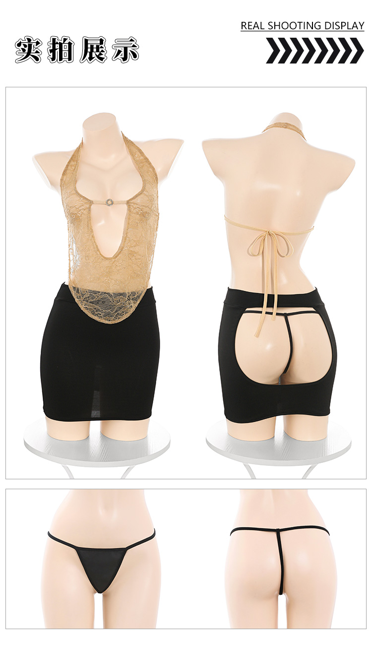 ZY144春光乍现透胸露臀秘书装(图12)