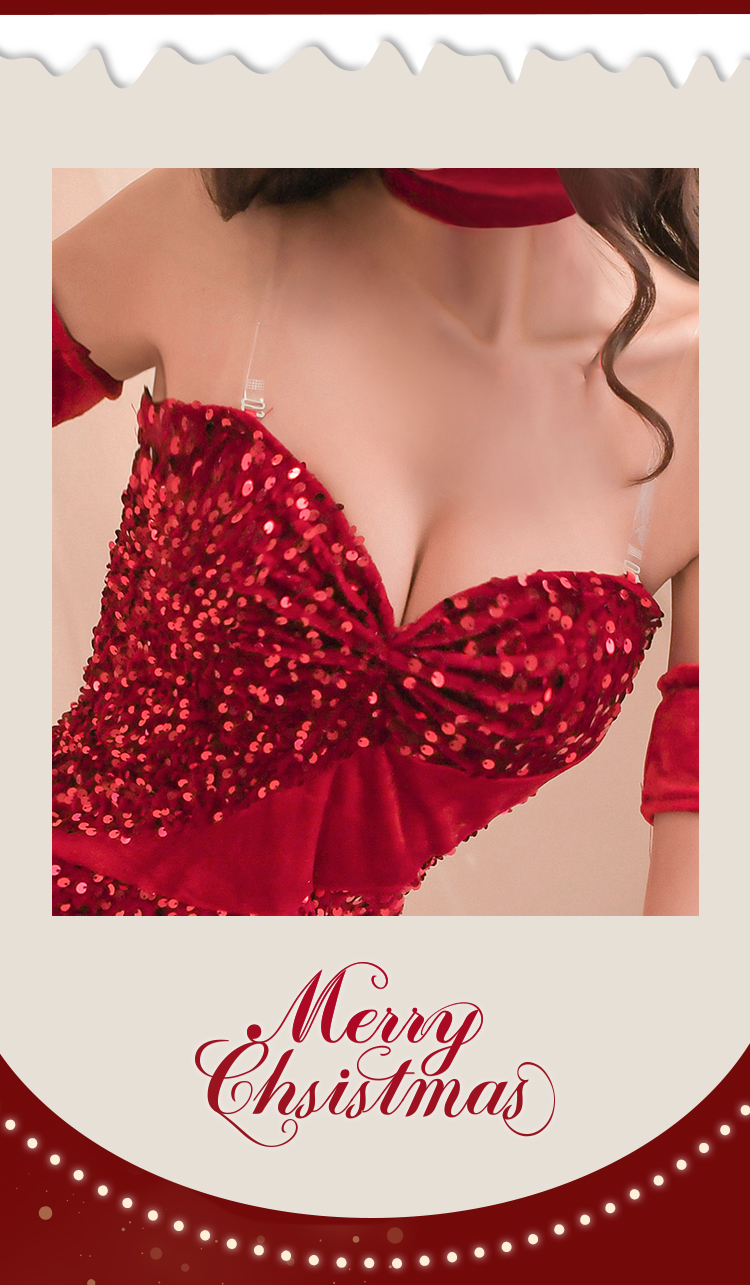 6751 blingbling丝绒兔女郎装(图5)