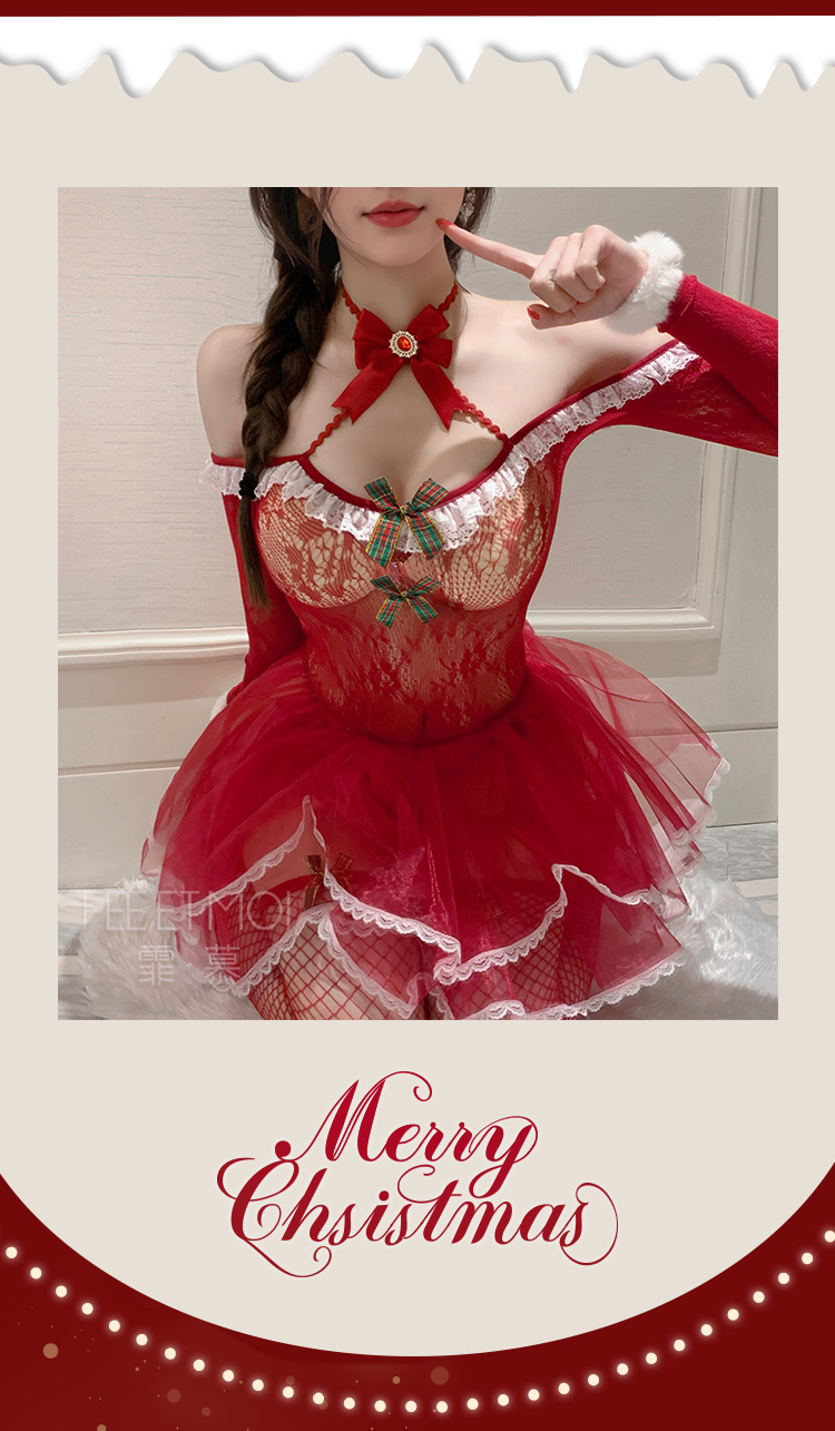 ZY155惹火透肤麋鹿网衣制服套装(图5)