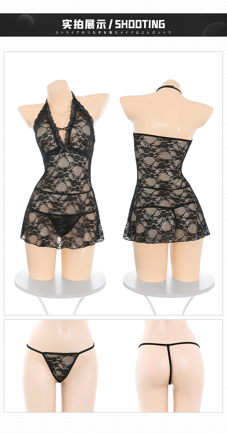 6535纯欲复古蕾丝挂脖睡裙(图18)