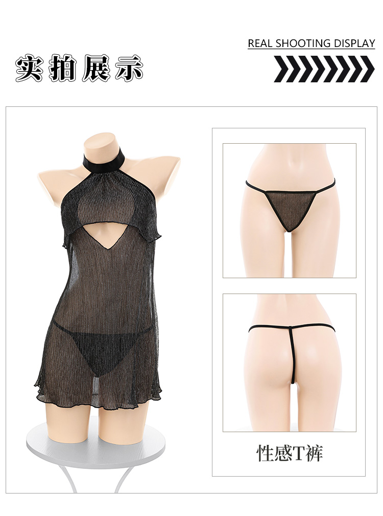 ZY135夜魅星河可掀露胸连衣裙(图10)