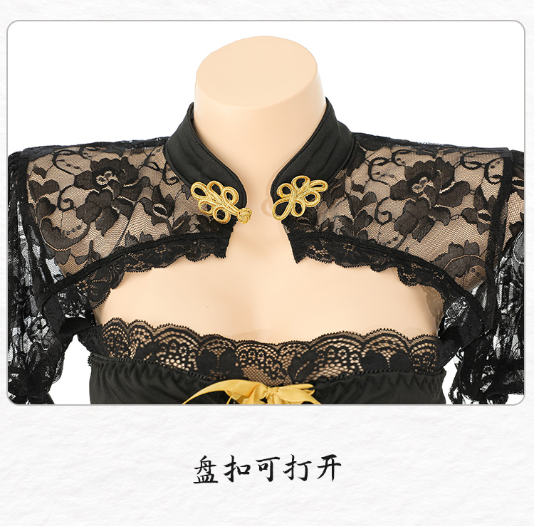 ZY126蔷薇佳人露胸解带旗袍(图13)