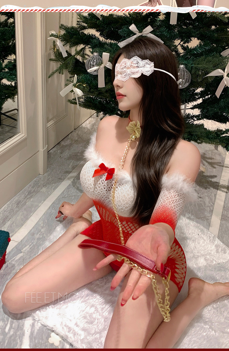 ZY156绒羽撩心渐变透视网衣裙(图8)