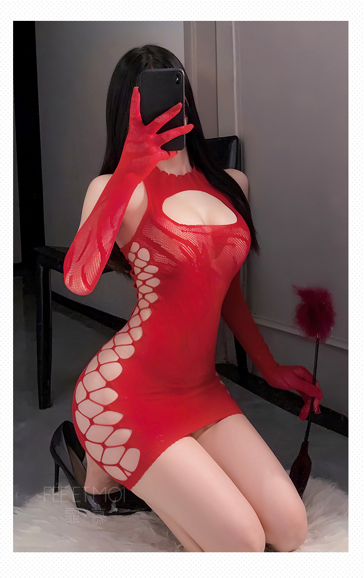 7401热辣野性斑马纹连身网衣套装(图14)