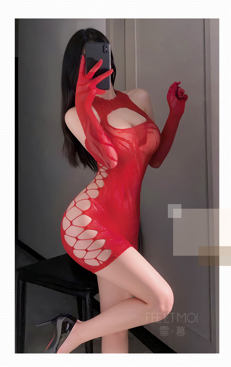 7401热辣野性斑马纹连身网衣套装(图12)