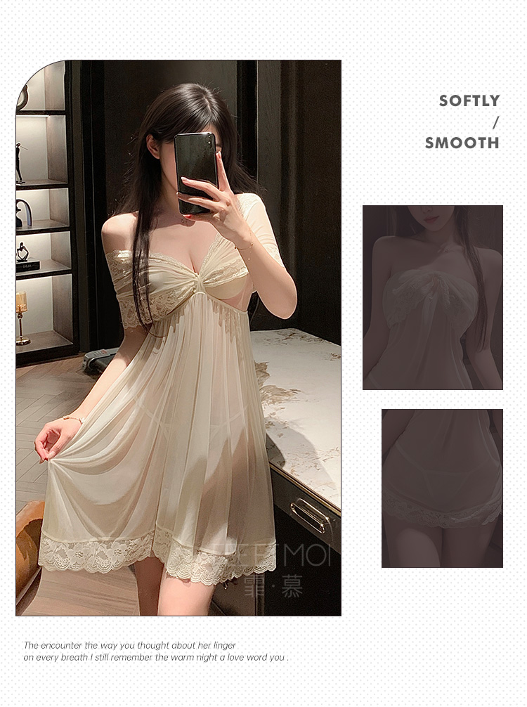 ZY140柔媚蝴蝶结一字肩连衣裙(图7)