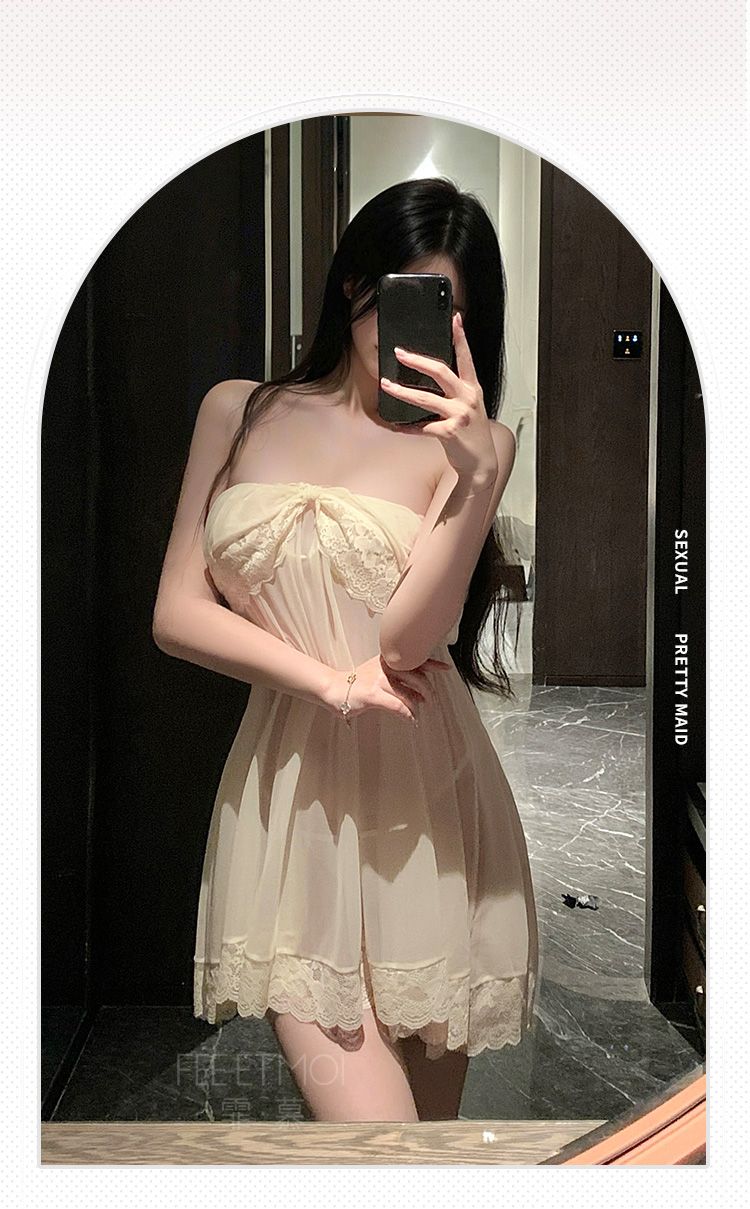 ZY140柔媚蝴蝶结一字肩连衣裙(图10)