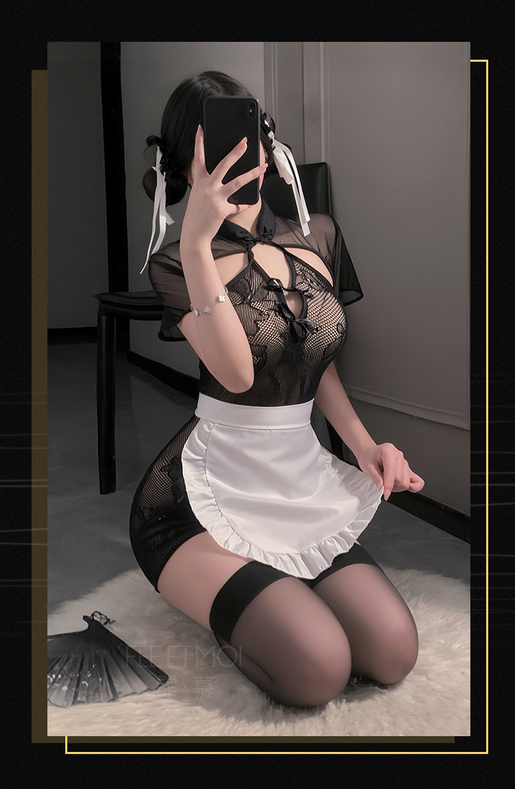 ZY113月影琼华中式网衣旗袍(图9)