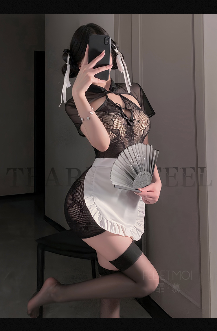 ZY113月影琼华中式网衣旗袍(图8)