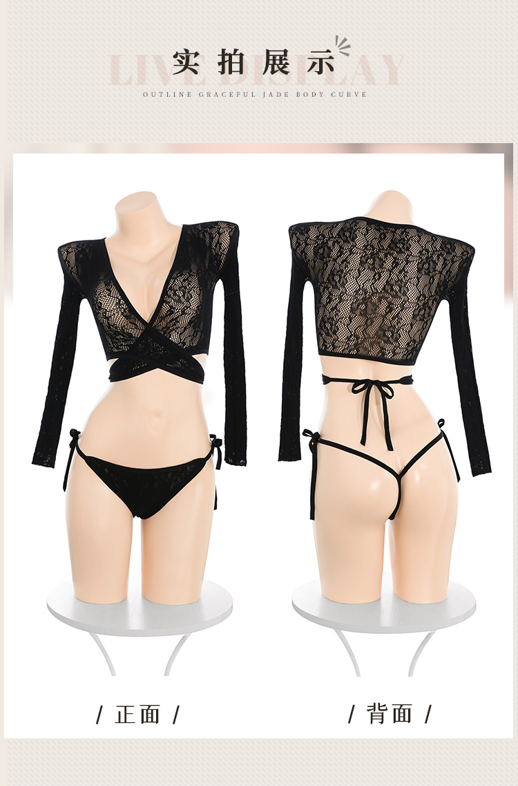 7542魅惑绑带分体式连身网衣套装(图14)