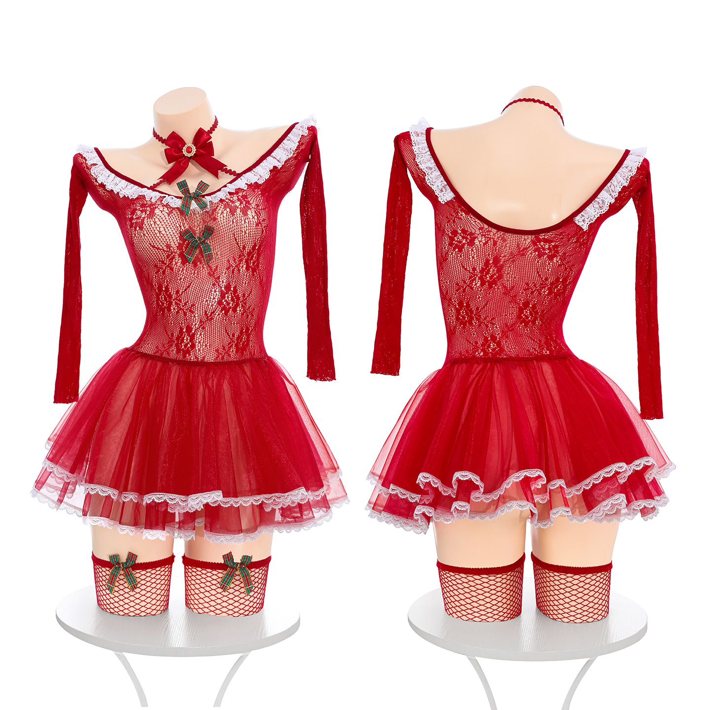 ZY155惹火透肤麋鹿网衣制服套装(图10)