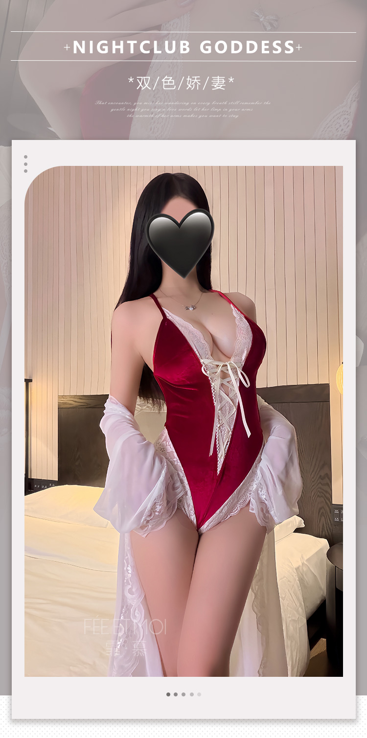 ZY105复古深V裸背露臀连体衣(图1)