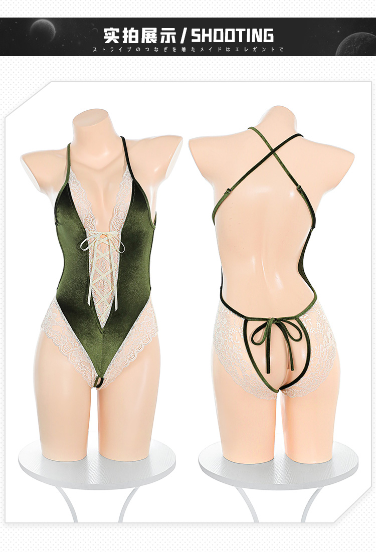 ZY105复古深V裸背露臀连体衣(图17)