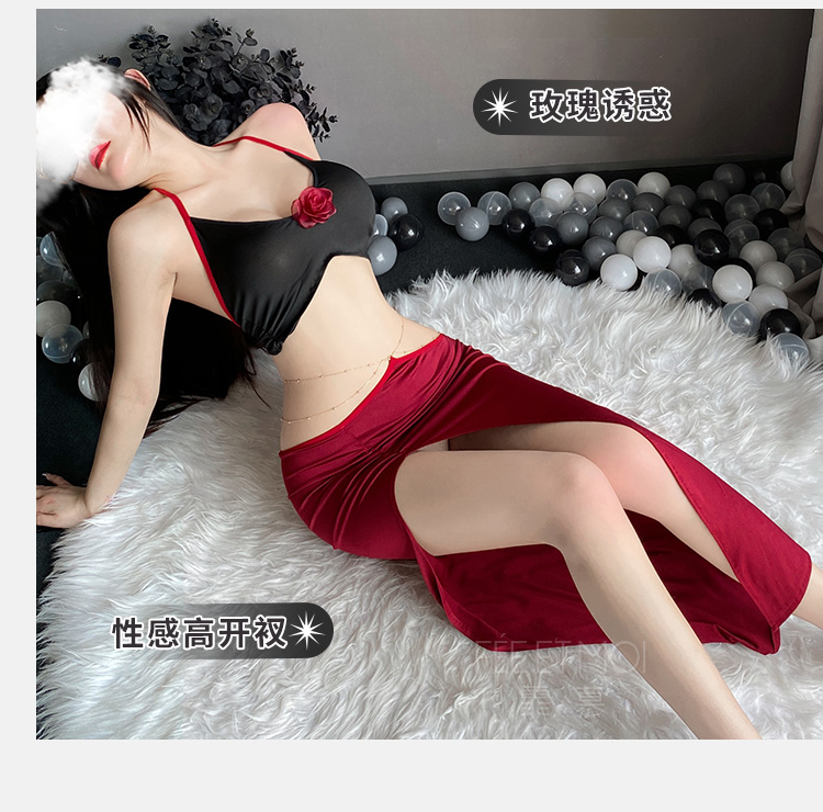 6615金链饰腰性感裸背套装(图14)