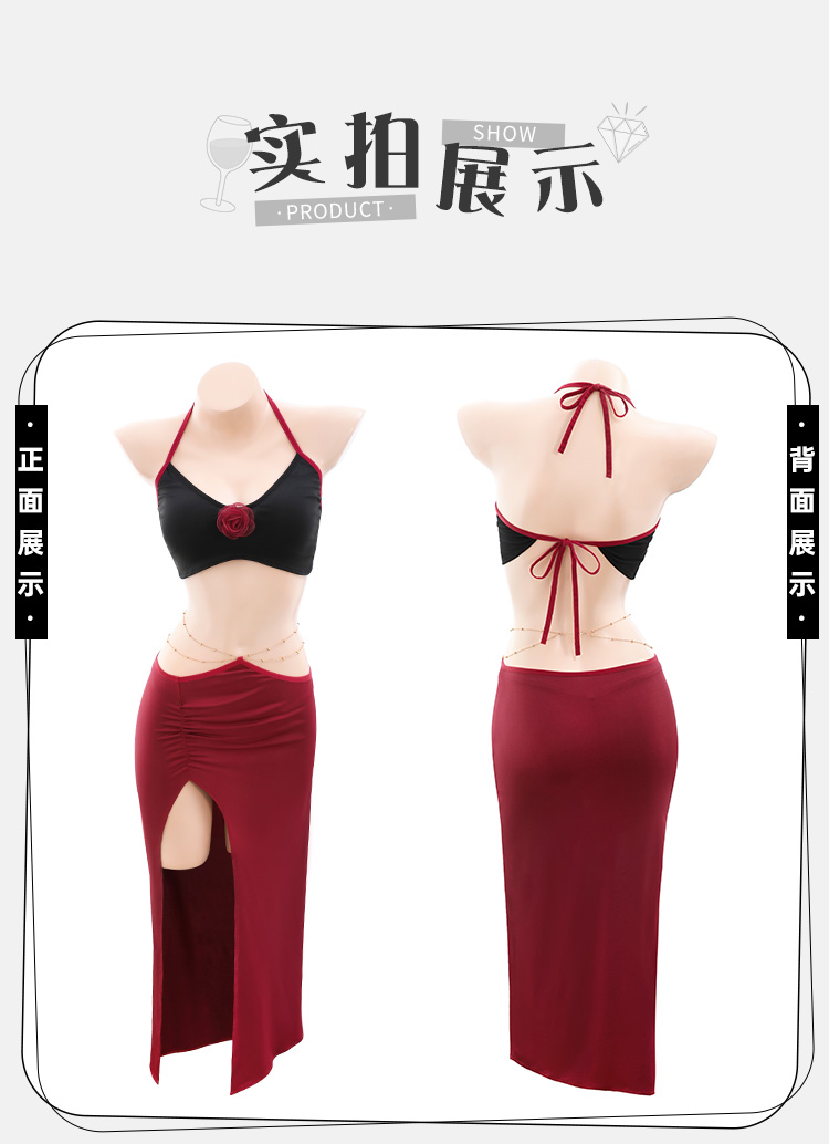 6615金链饰腰性感裸背套装(图16)