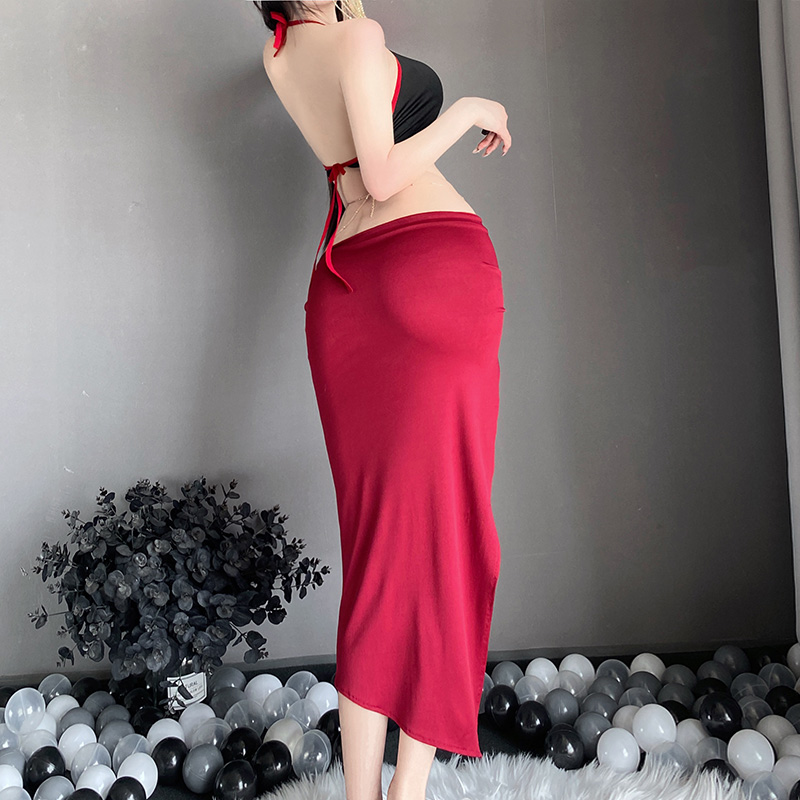 6615金链饰腰性感裸背套装(图11)