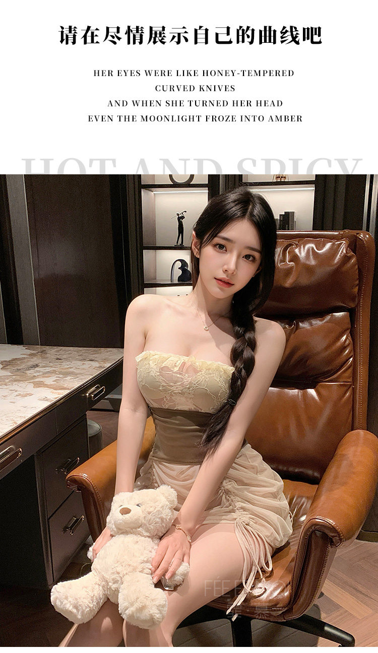 ZY142法式诱惑激情束腰连衣裙(图6)