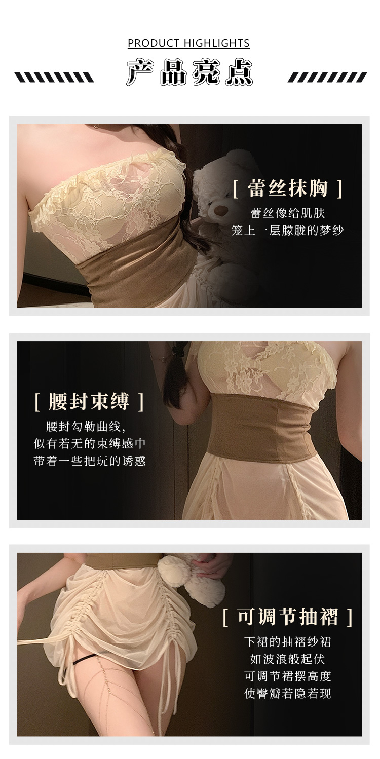 ZY142法式诱惑激情束腰连衣裙(图2)