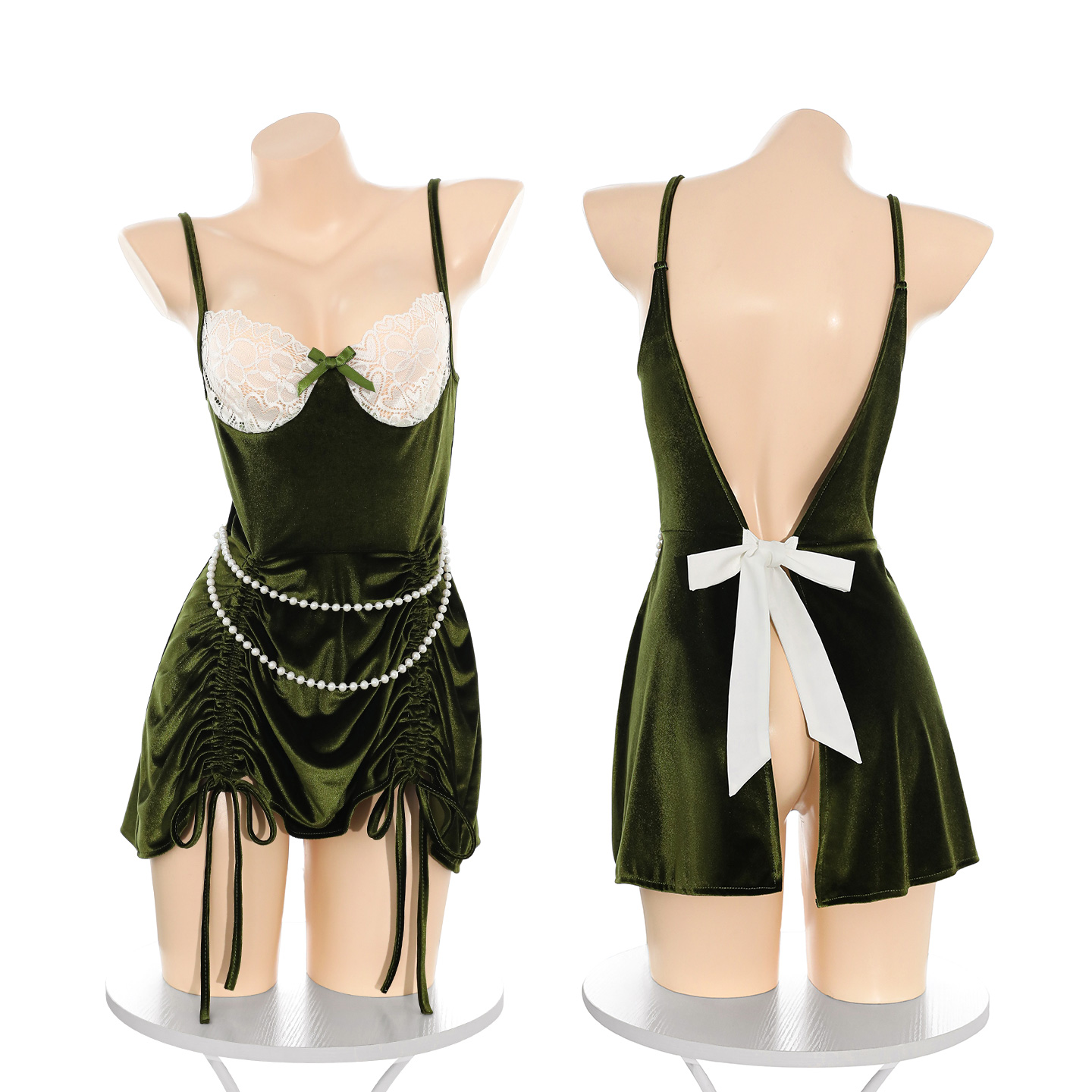 ZY127复古油画深v裸背连衣裙(图16)