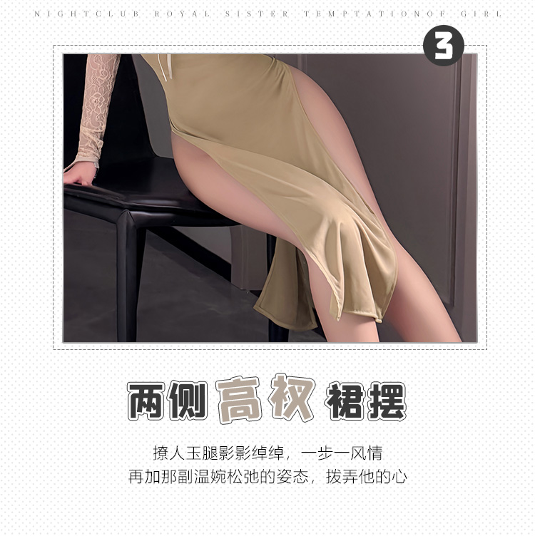 ZY129绝欲娇妻抹胸露背连衣裙(图3)