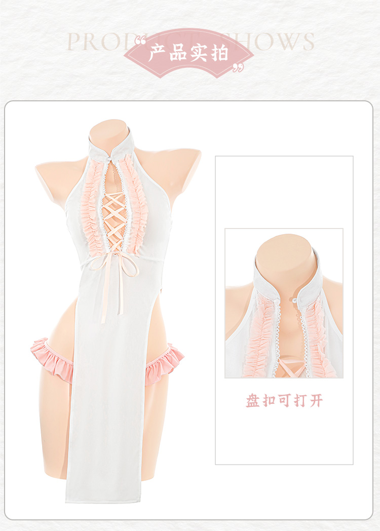 ZY134娇柔腰姬高开绑带旗袍(图12)