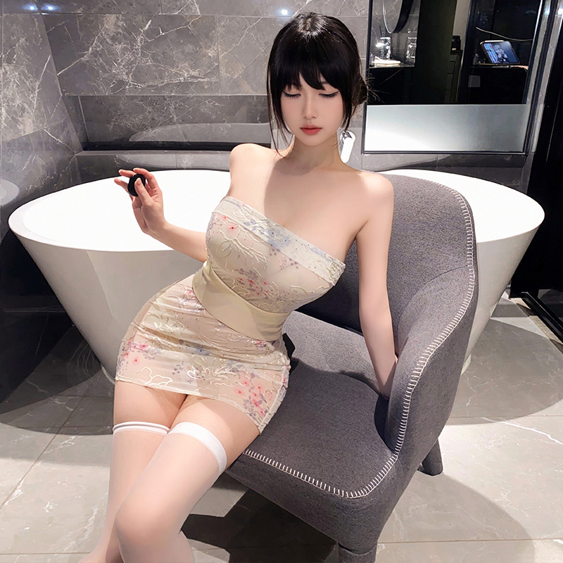 6274抹胸刺绣印花网纱和服装(图6)