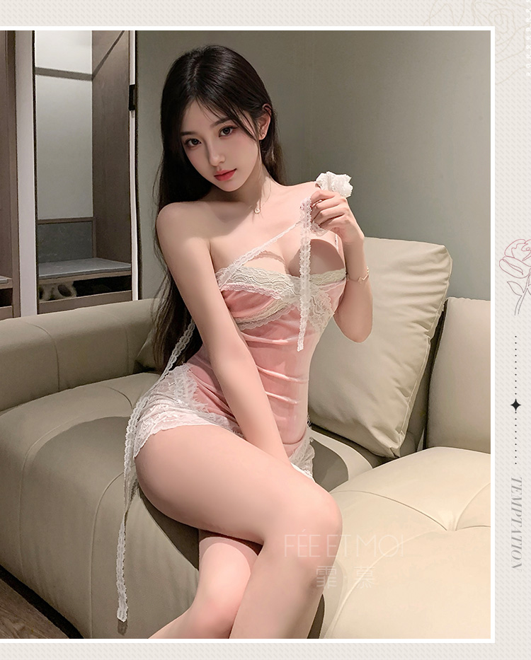 ZY132迷欲情丝蕾丝拼接连衣裙(图7)