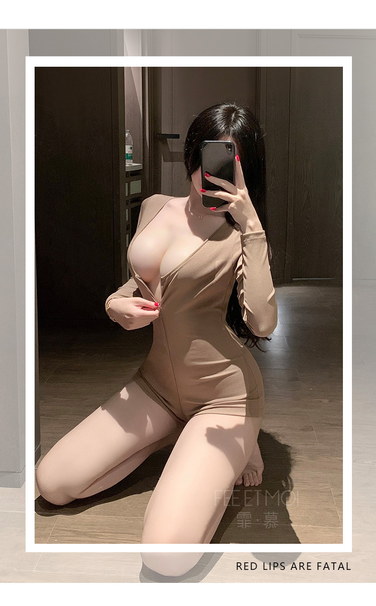 7050瑜伽尤物拉链开裆连体衣(图8)