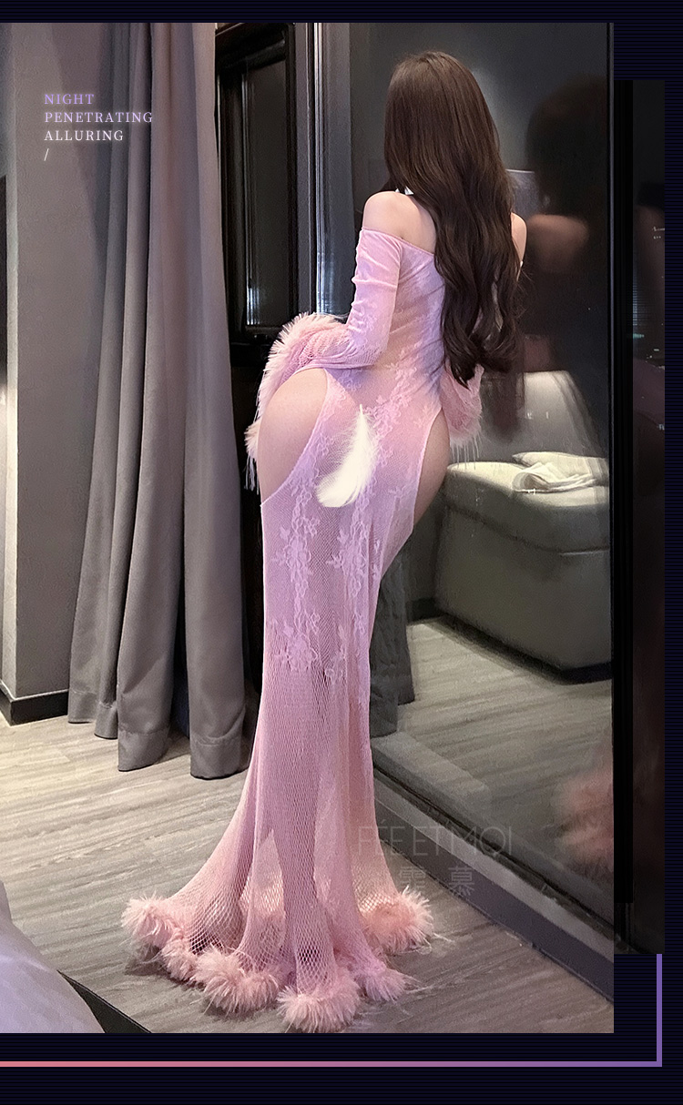 ZY117夜宴魅影露髻网衣鱼尾裙(图8)