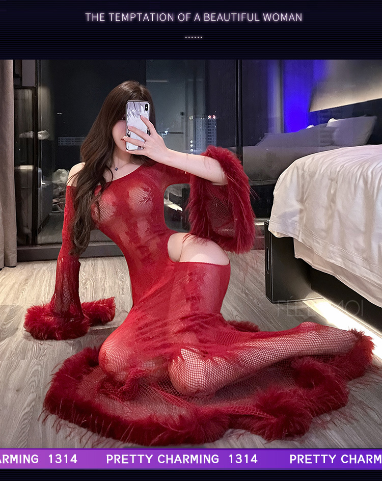 ZY117夜宴魅影露髻网衣鱼尾裙(图14)