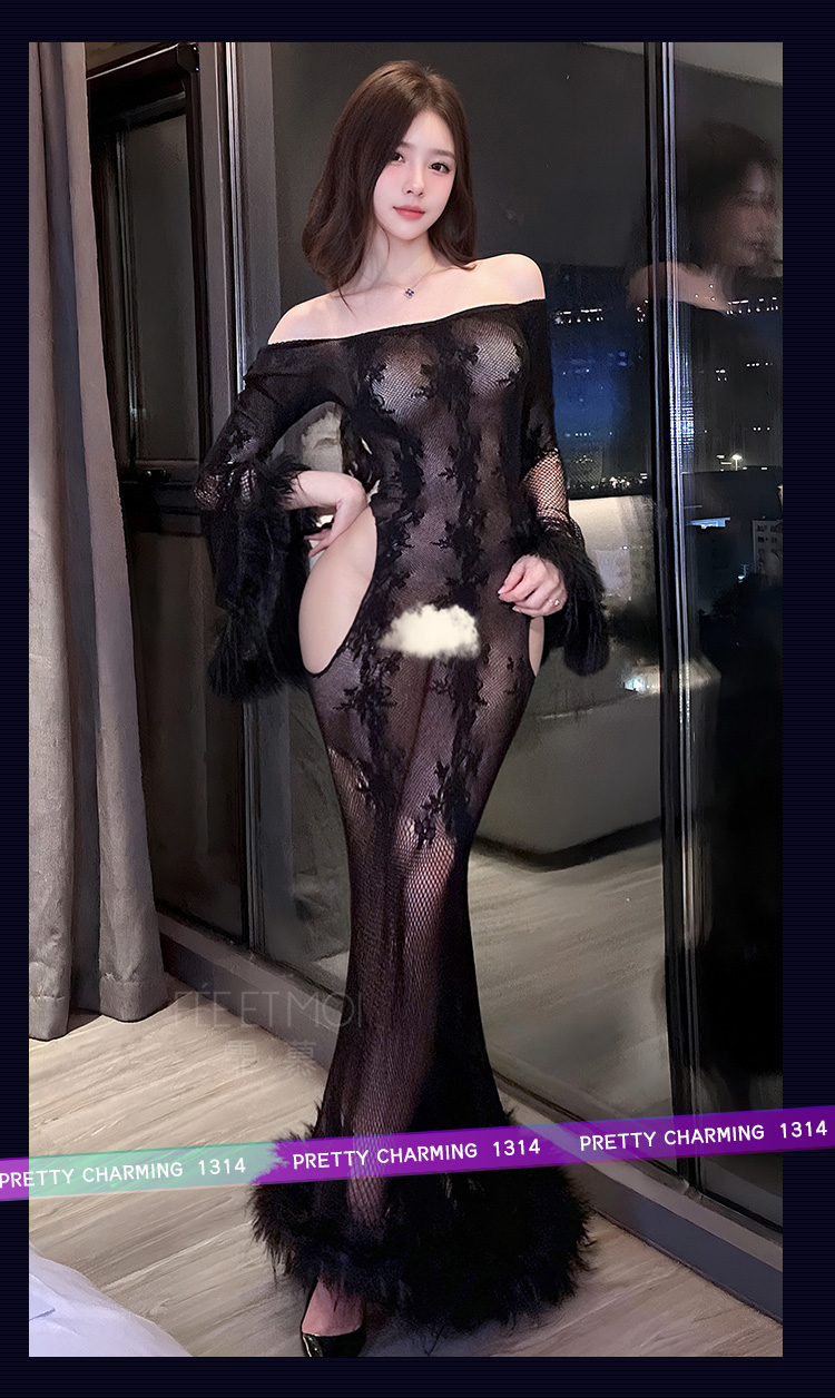 ZY117夜宴魅影露髻网衣鱼尾裙(图15)