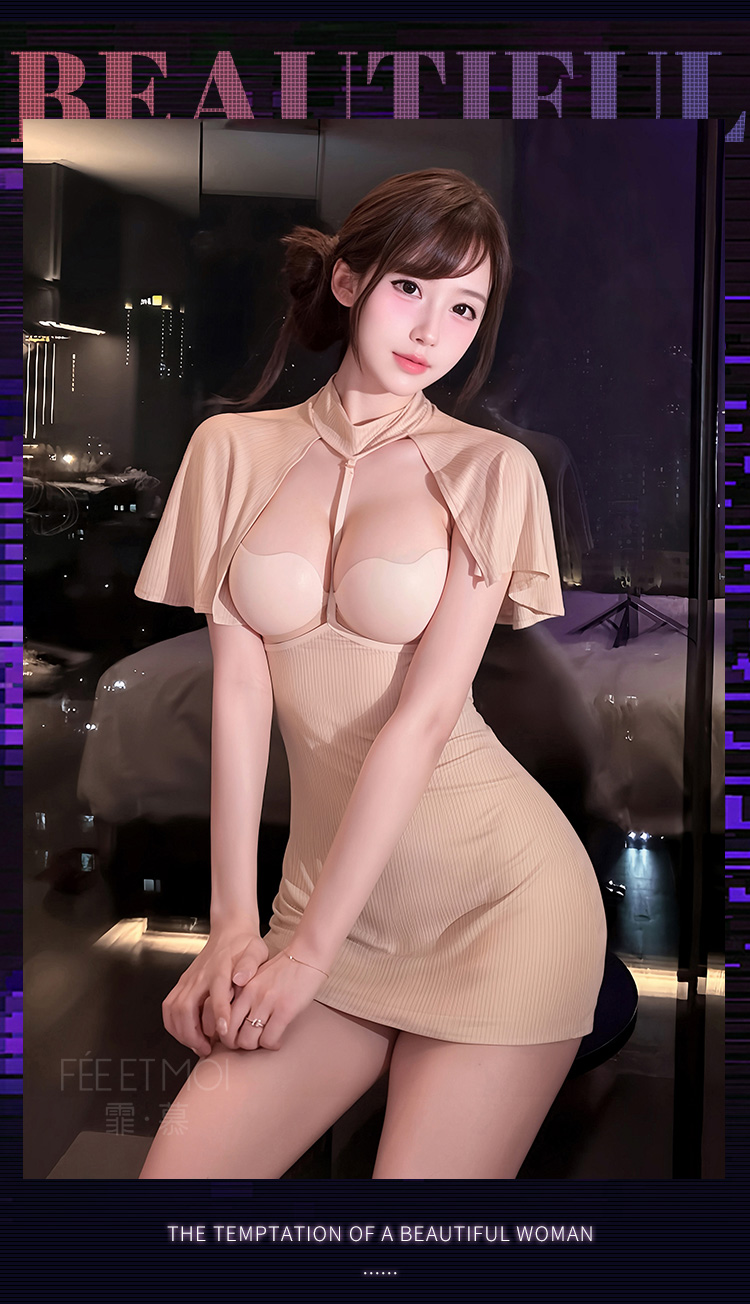 ZY174纯欲恋语修身两穿连衣裙(图8)