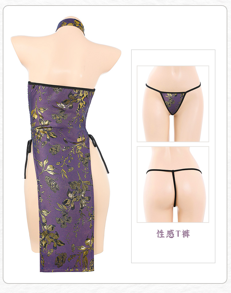 ZY138鎏金岁月中式绑带旗袍(图13)