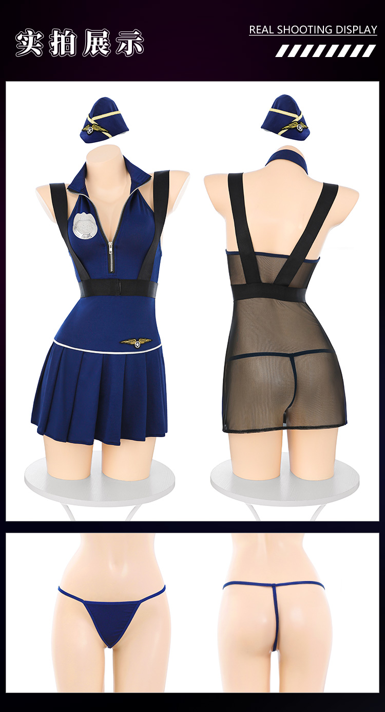 ZY114夜巡教官拉链露胸透臀装(图16)