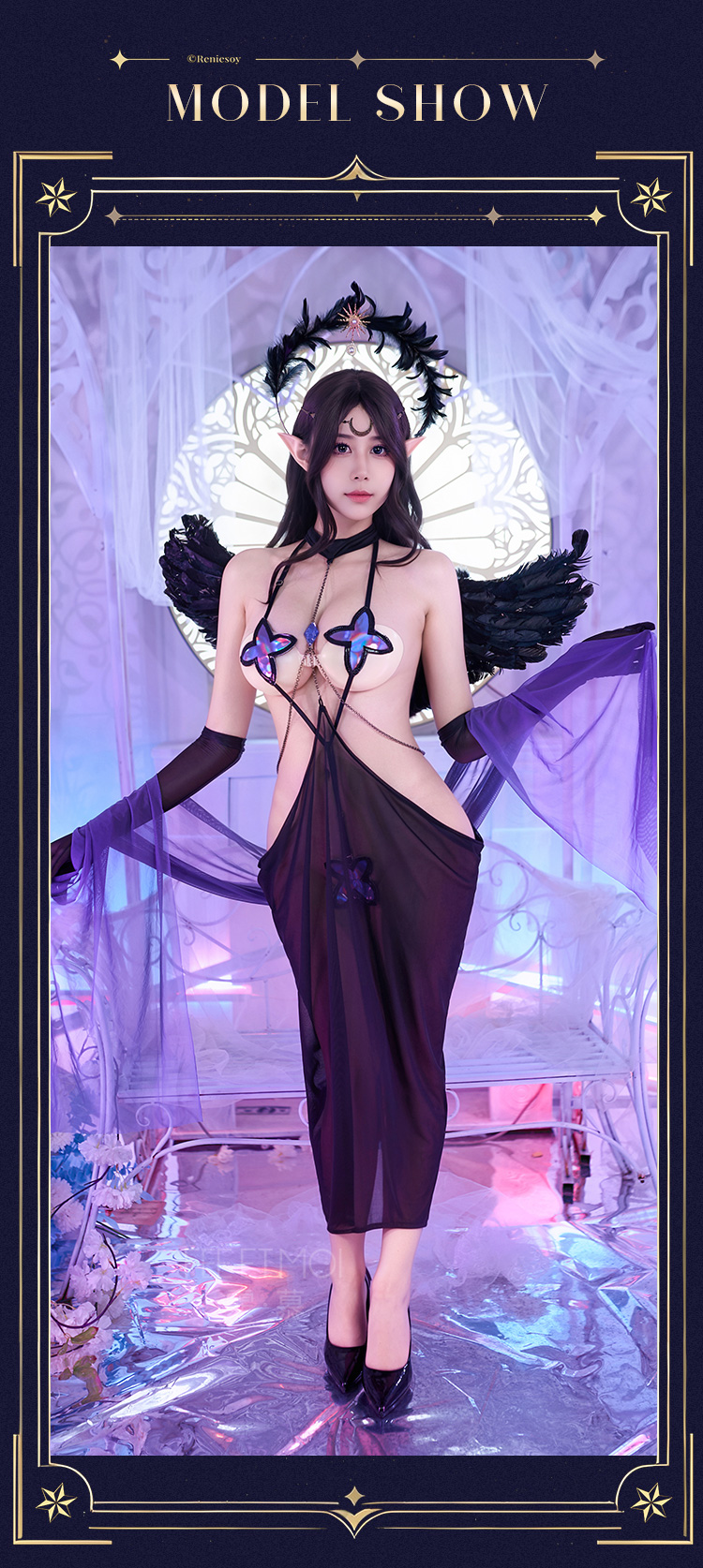 ZY108朔月女神梦幻连体衣套装(图7)