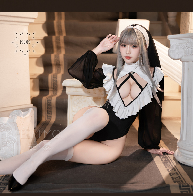 ZY167禁忌之恋深V修女连体衣(图8)