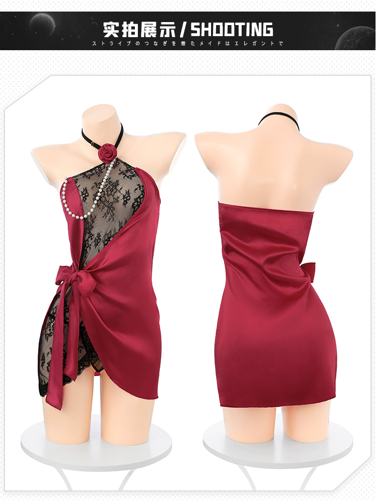 ZY181永夜玫瑰风情系带连衣裙(图11)