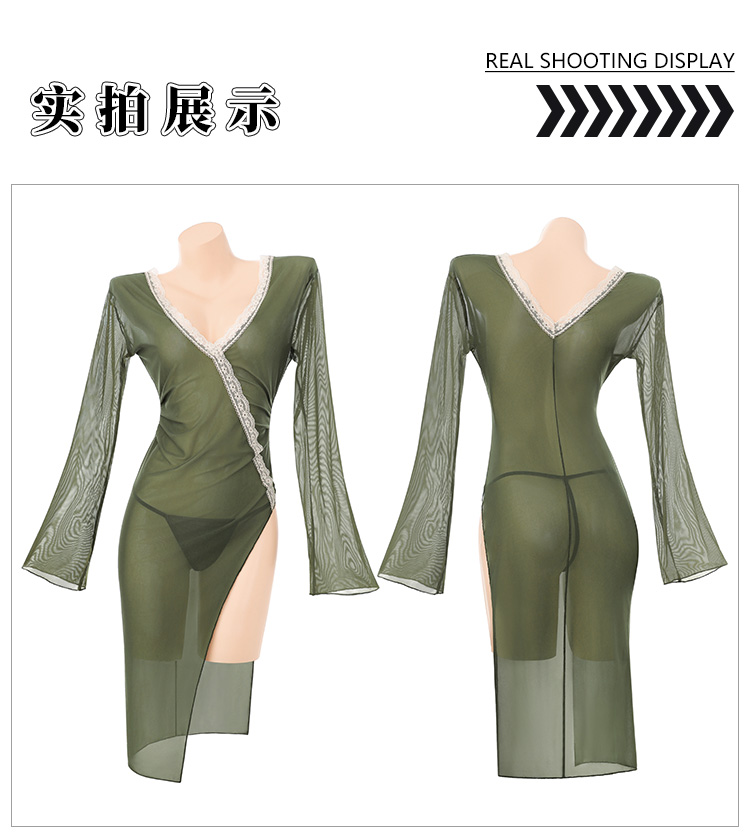 ZY165中式禅意深v斜襟长裙(图10)