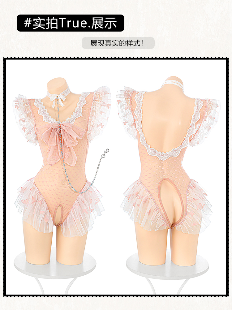 6116牵引调情爱心波点连体衣(图10)