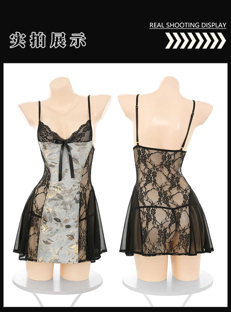 ZY197暗夜鎏金裸背吊带连衣裙(图10)