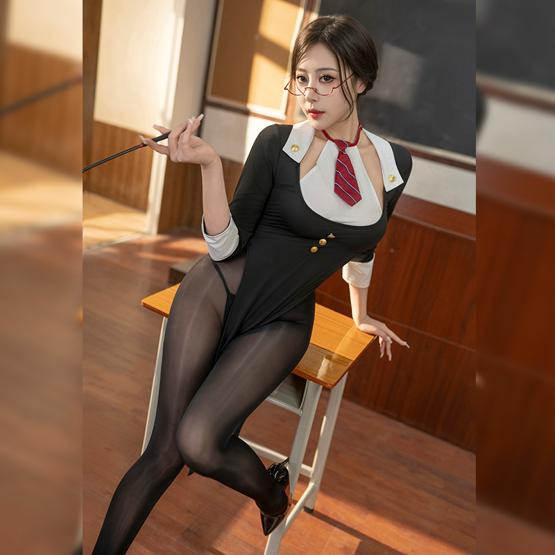 6190禁欲私教开衩露臀连衣裙(图5)