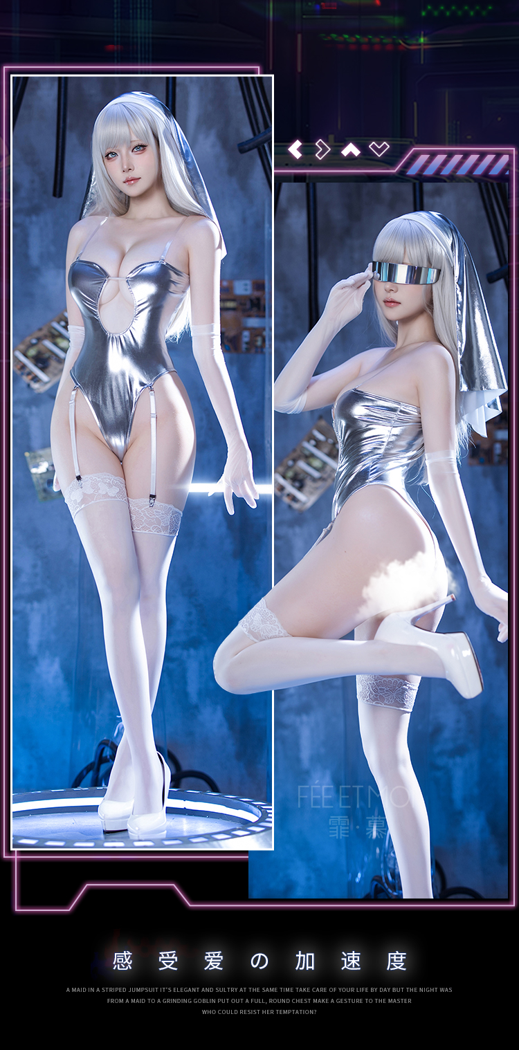 ZY191赛博修女抹胸开裆连体衣(图8)