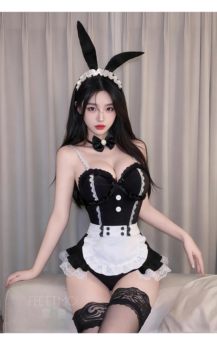 6323钢圈塑形免脱兔女仆套装(图8)