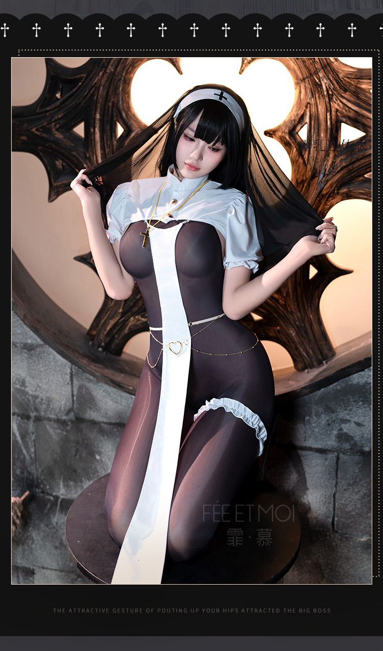 6231暗夜修女猎爱开裆套装 (图3)