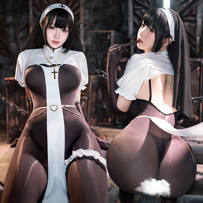 6231暗夜修女猎爱开裆套装(图11)