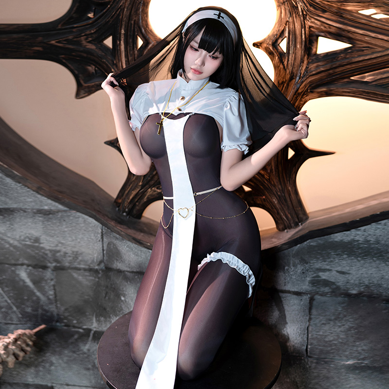 6231暗夜修女猎爱开裆套装(图10)