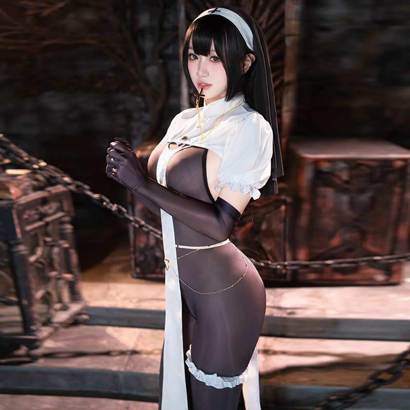 6231暗夜修女猎爱开裆套装(图7)