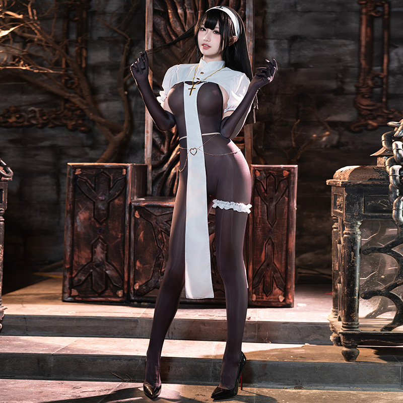 6231暗夜修女猎爱开裆套装(图3)