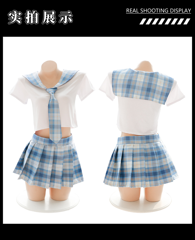 7039日系格子纯情学院装(图15)